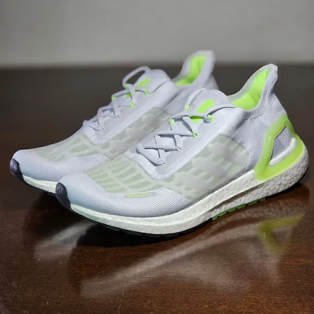 Adidas Ultraboost Summer Ready Running Shoes Grey White Green S.RDY FY3472 7.5
